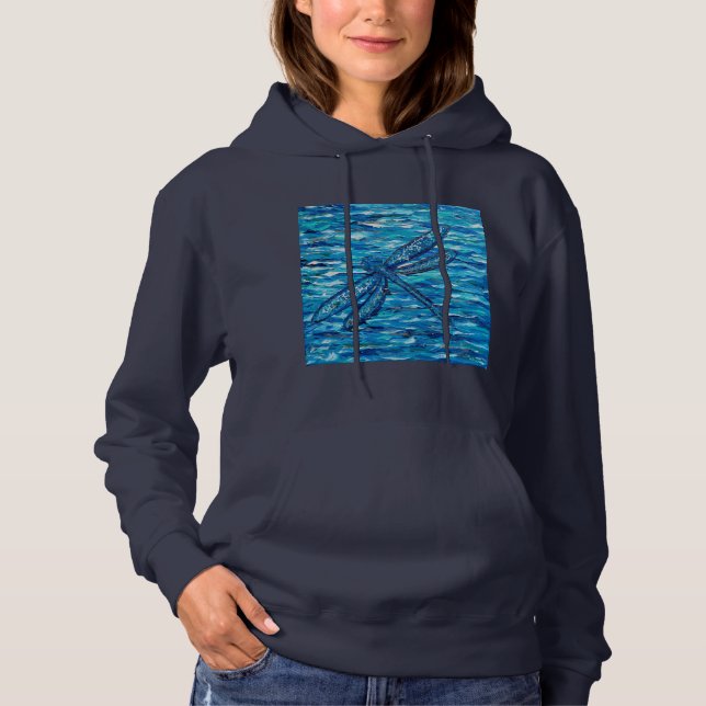Blue Dragonfly Painting Hoodie (Front)