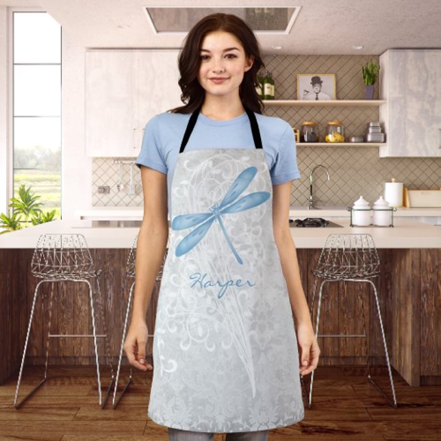 Blue Dragonfly Personalised Apron (Blue Dragonfly Personalized Apron)