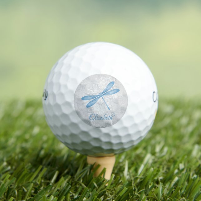 Blue Dragonfly Personalised Golf Balls (Insitu Tee)