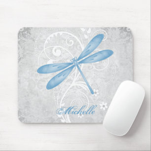 Blue Dragonfly Personalised Mouse Pad