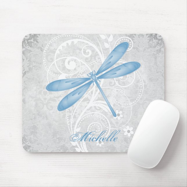 Blue Dragonfly Personalised Mouse Pad (With Mouse)