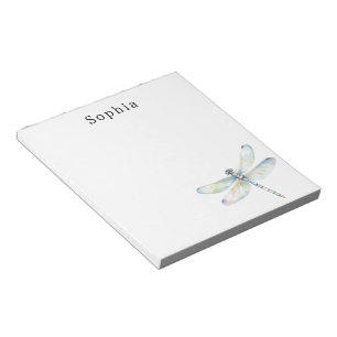 Blue Dragonfly Personalised Name Notepad