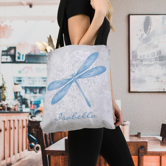 Blue Dragonfly Personalised Tote Bag (Blue Dragonfly Personalized Tote Bag)