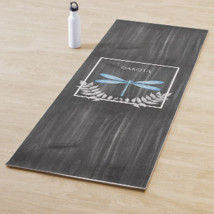 Blue Dragonfly Rustic Yoga Mat