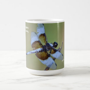 Blue Dragonfly Scripture Mug Cup