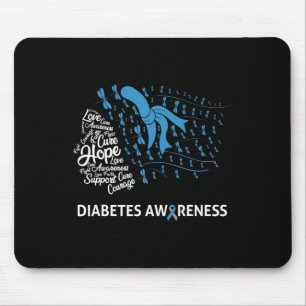 Blue Dragonfly Type 1 Diabetes Awareness Day Warri Mouse Pad
