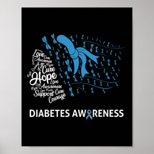 Blue Dragonfly Type 1 Diabetes Awareness Day Warri Poster