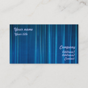 Blue drapes business card