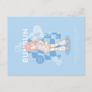 Blue dream pink  postcard