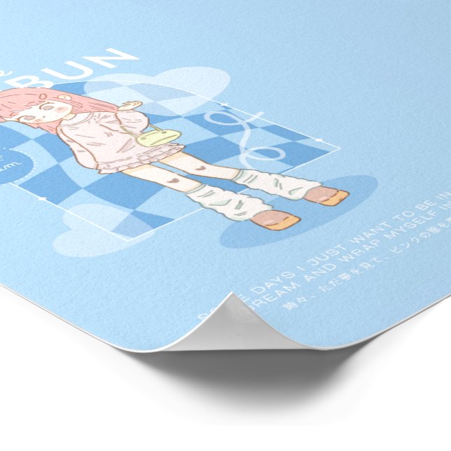 Blue Dream Pink  Poster (Corner)