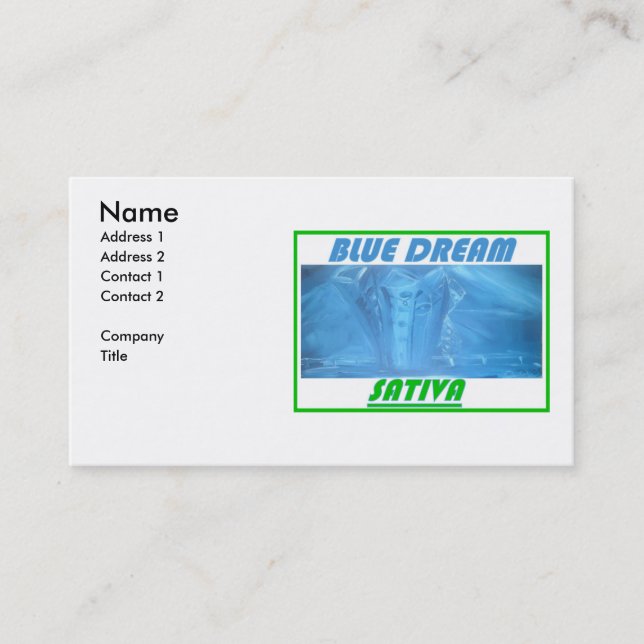 BLUE DREAM SATIVA BUSINESS CARD (Front)
