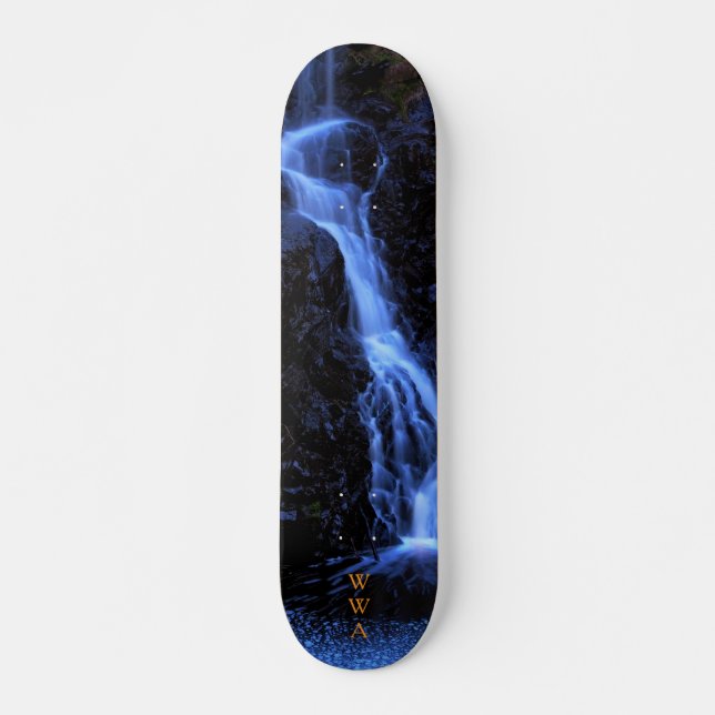 Blue Dream Waterfall Skatedeck Wall Art Skateboard (Front)