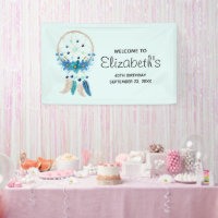 Blue Dreamcatcher Stylish Boho Design Birthday