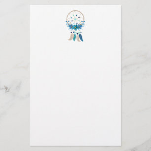 Blue Dreamcatcher Stylish Boho Design Stationery