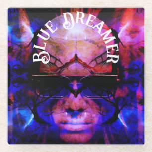Blue Dreamer Glass Coaster