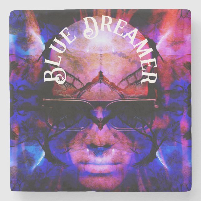 Blue Dreamer Stone Coaster (Front)