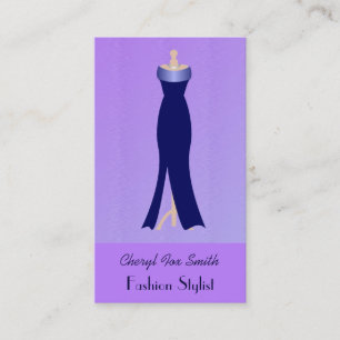 Blue Dress Fashion Stylist Business Card