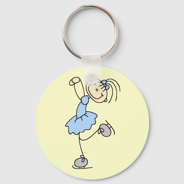 Blue Dress Figure Skater t-shirts and Gifts Key Ring (Front)