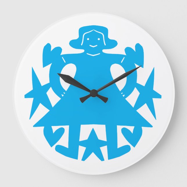 Blue Dress Large Clock (Front)