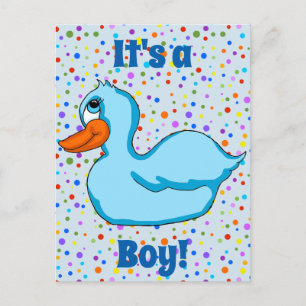 Blue Duck Baby Announcement Postcards