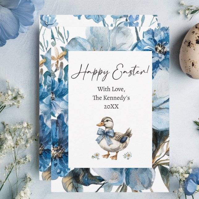 Blue Duck Easter  Holiday Card (Creator Uploaded)