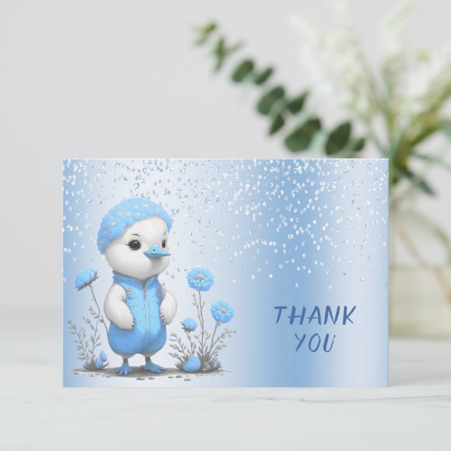 Blue Duck Thank You Card (Standing Front)