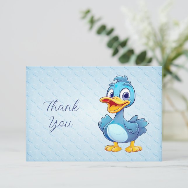 Blue Duck Thank You Card (Standing Front)