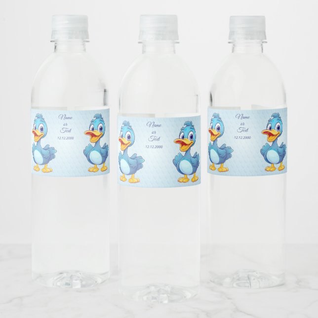 Blue Duck Water Bottle Label (Bottles)