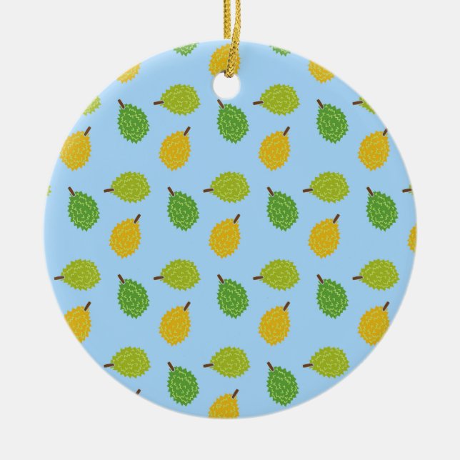 blue durians ceramic tree decoration (Front)