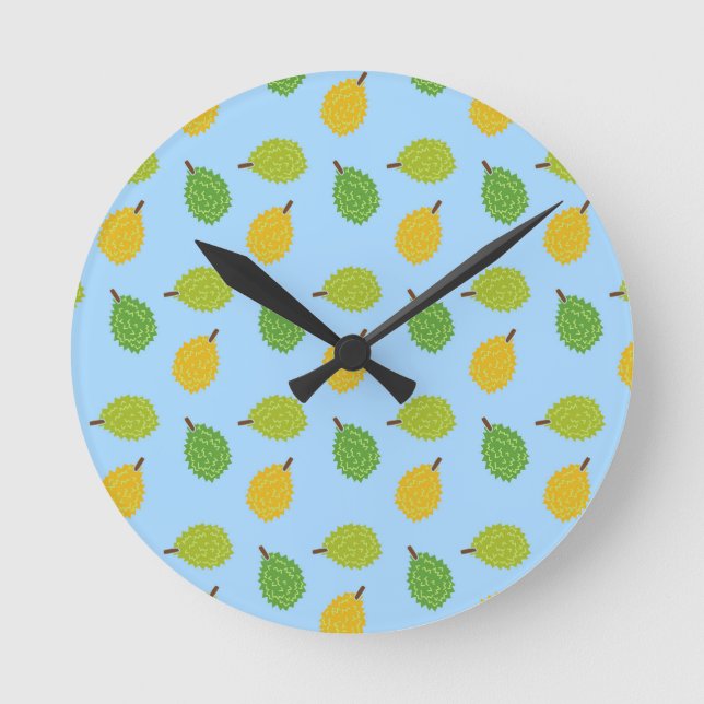 blue durians round clock (Front)