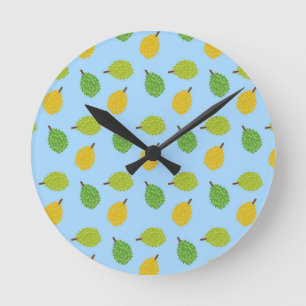 blue durians round clock