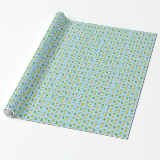 blue durians wrapping paper (Unrolled)