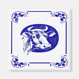 Blue Dutch Cow Magnet