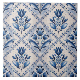 Blue Dutch Delft Pattern  Tile