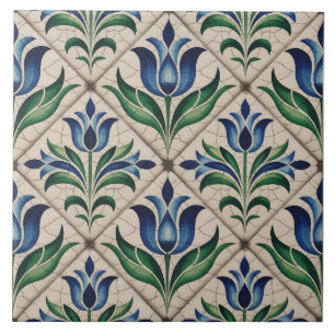 Blue Dutch Delft Pattern  Tile