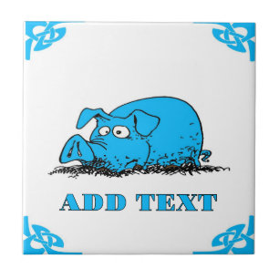Blue Dutch Hog Delft Look Tile