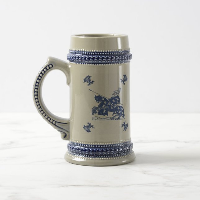 Blue Dutch Knight Vintage Beer Stein (Left)