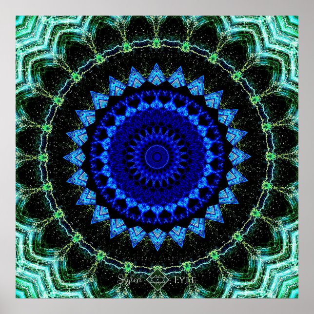 Blue Dwarf Mandala Poster (Front)