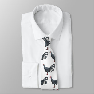 Blue eared pheasant bird cartoon illustration tie