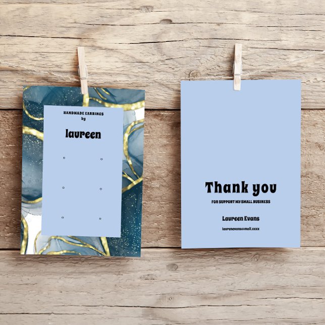 Blue Earring Display  Business Card (Creator Uploaded)