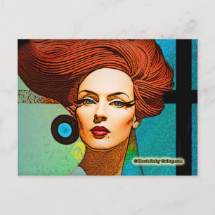 "Blue Earring" Postcard