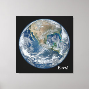 Blue Earth - Customisable Canvas Print