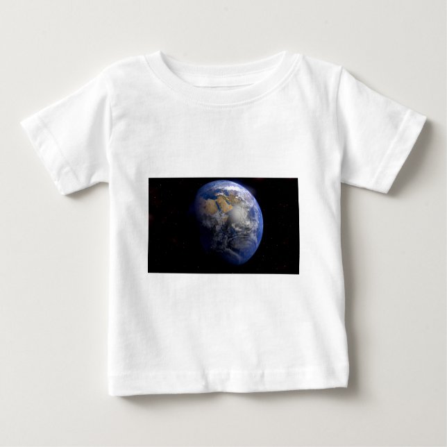 Blue Earth From Space  Inspirational Baby T-Shirt (Front)