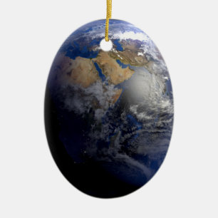 Blue Earth From Space  Inspirational Ceramic Tree Decoration