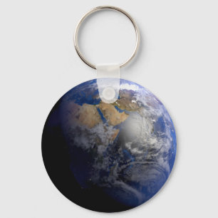 Blue Earth From Space  Inspirational Key Ring