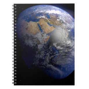 Blue Earth From Space Inspirational Notebook