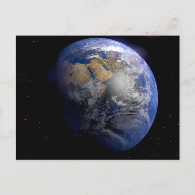 Blue Earth From Space Inspirational Postcard (Front)