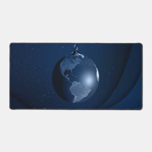 Blue Earth Globe Desk Mat