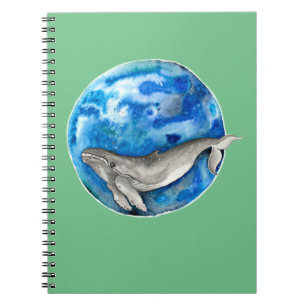 Blue Earth Whale Notebook