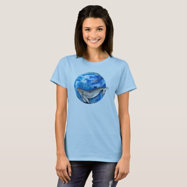 Blue Earth Whale T-Shirt (Front Full)